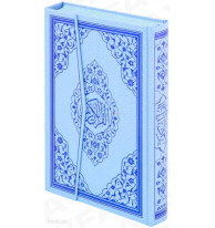 Kur'an-ı Kerim (Ayfa-124M, Rahle Boy, Gül Desenli, Mavi, Ciltli)
