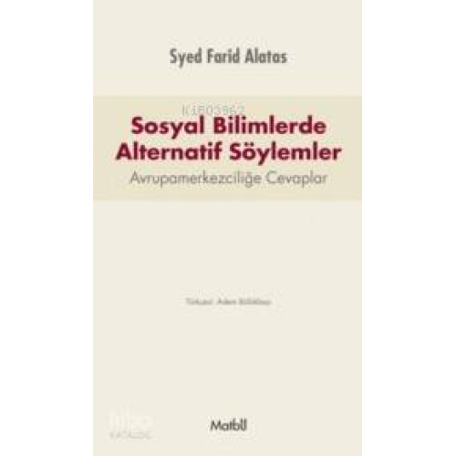 Sosyal Bilimlerde Alternatif Söylemler