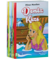 Dünya Masalları Seti 1 ve 2 Sınıflar İçin Eğik el Yazılı (10 Kitap Takım - Büyük Boy)