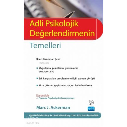 Adli Psikolojik Değerlendirmenin Temelleri - Essentials Of Forensic Psychological Assessment