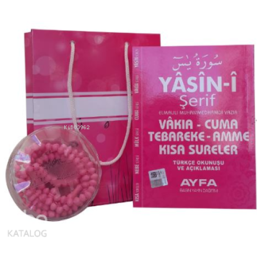 Karton Çantalı Çanta Boy Türkçeli Yasin Pembe (kod:245P)