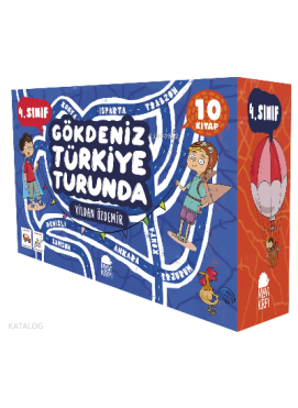 Gökdeniz Türkiye Turunda 4. Sınıf Seti - (10 Kitap)