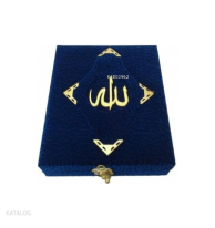 Mühürlü Orta Boy Plaketli Kadife Kuran