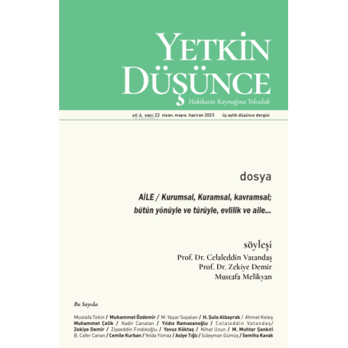 Yetkin Düsünce Sayi 22 - Aile