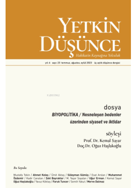 Yetkin Düşünce Sayı 23 ;Biyopolitika