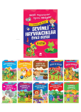 Sevimli Hayvancıklar Öykü Dizisi Düz Yazılı; (10 Kitap Takım - Büyük Boy)