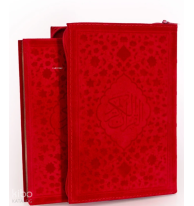 Kuran-ı Kerim Hamid Aytaç Hatlı Cep Boy Fermuarlı Flok Kılıflı (Yeşil R.1651)