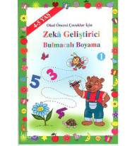 Zeka Geliştirici Bulmacalı Boyama (4-5 Yaş ); Okul Öncesi Çocuklar İçin